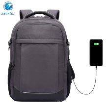Slim business College School bookbag backpack with laptop holder and USB charging port computer bag